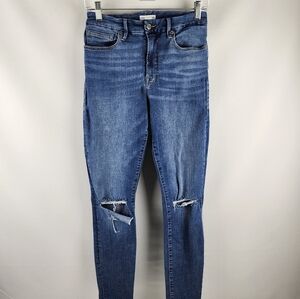 Good American Good Legs Jeans 8/29 Mid Rise Skinny GL873T1 Blue785 (29x28)